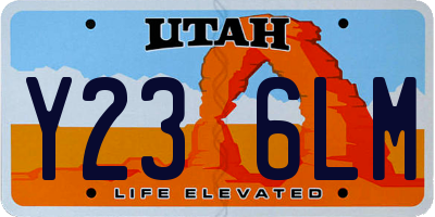 UT license plate Y236LM