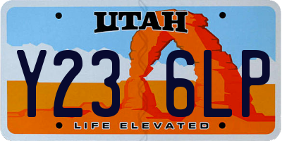 UT license plate Y236LP