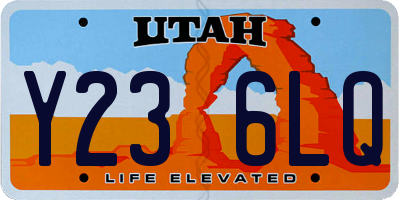 UT license plate Y236LQ