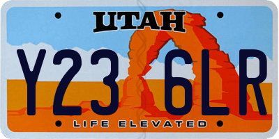 UT license plate Y236LR