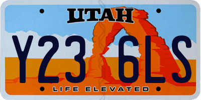 UT license plate Y236LS