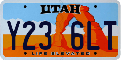 UT license plate Y236LT