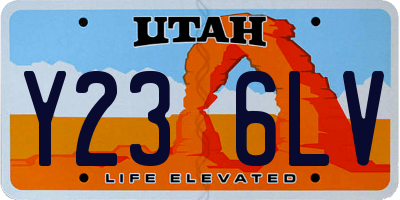 UT license plate Y236LV