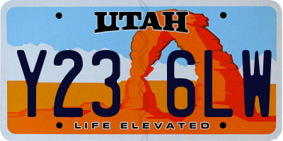 UT license plate Y236LW