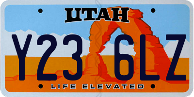 UT license plate Y236LZ