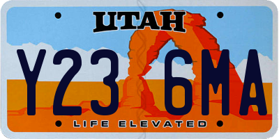 UT license plate Y236MA