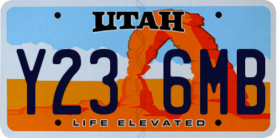 UT license plate Y236MB