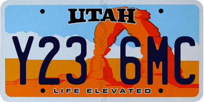 UT license plate Y236MC