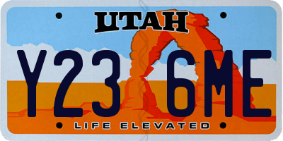 UT license plate Y236ME