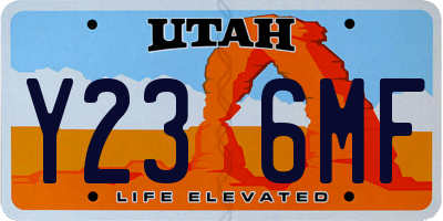 UT license plate Y236MF