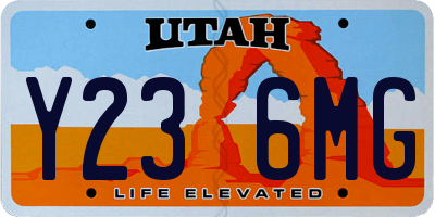 UT license plate Y236MG