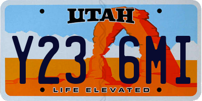 UT license plate Y236MI