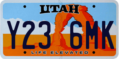 UT license plate Y236MK