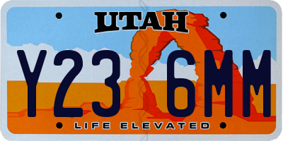 UT license plate Y236MM