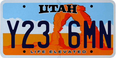 UT license plate Y236MN