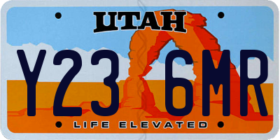 UT license plate Y236MR