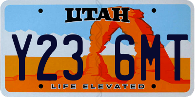UT license plate Y236MT