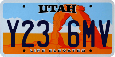 UT license plate Y236MV