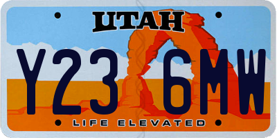 UT license plate Y236MW