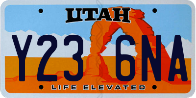 UT license plate Y236NA