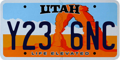 UT license plate Y236NC