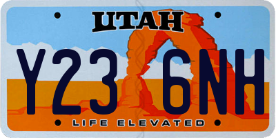 UT license plate Y236NH