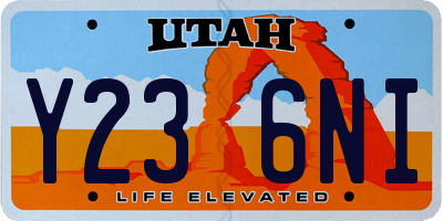UT license plate Y236NI