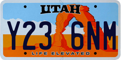 UT license plate Y236NM