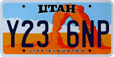 UT license plate Y236NP