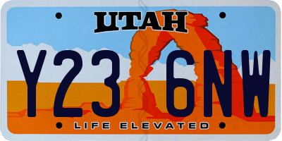 UT license plate Y236NW