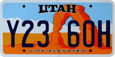 UT license plate Y236OH