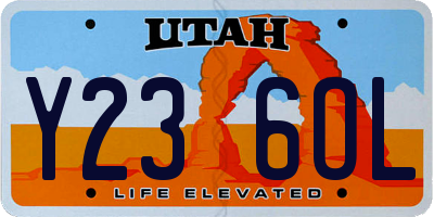 UT license plate Y236OL