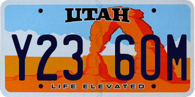 UT license plate Y236OM