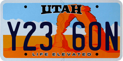 UT license plate Y236ON