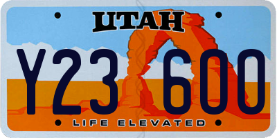 UT license plate Y236OO