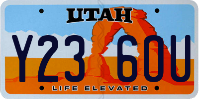 UT license plate Y236OU