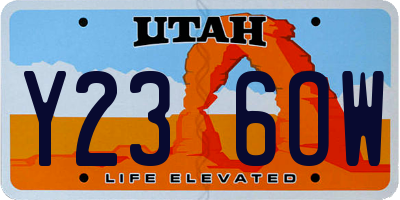 UT license plate Y236OW