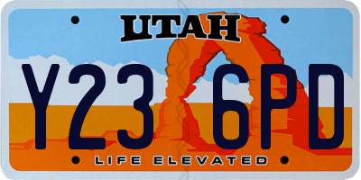 UT license plate Y236PD