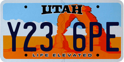 UT license plate Y236PE