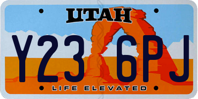 UT license plate Y236PJ