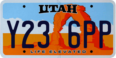 UT license plate Y236PP