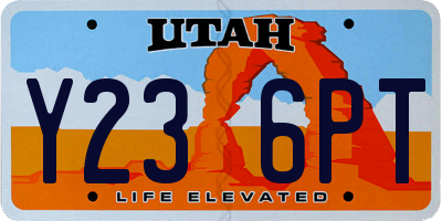 UT license plate Y236PT