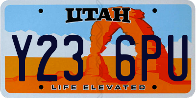 UT license plate Y236PU