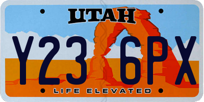 UT license plate Y236PX