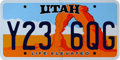UT license plate Y236QG