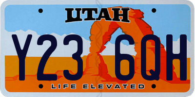 UT license plate Y236QH