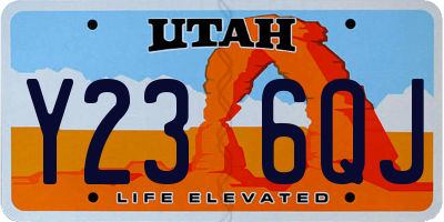 UT license plate Y236QJ