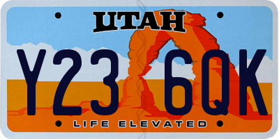 UT license plate Y236QK
