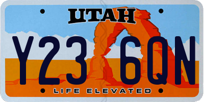 UT license plate Y236QN