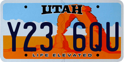UT license plate Y236QU